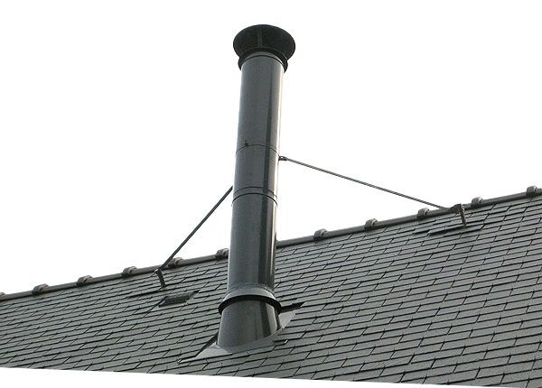 Cheminée sur un toit